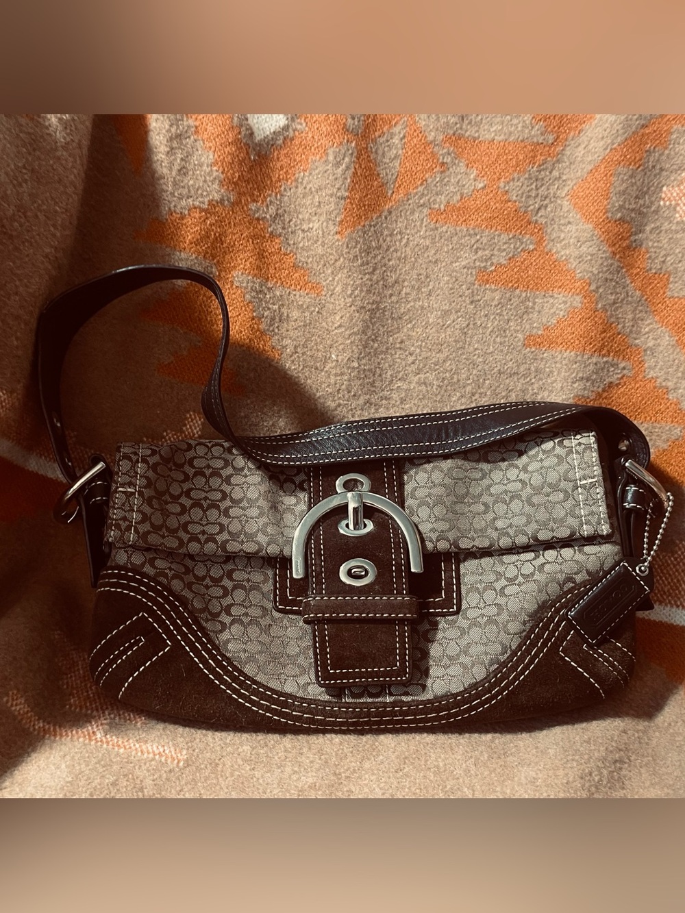 Vintage 2006 Coach Soho Signature Demi Flap Bag (Style 3628) - Flawless!